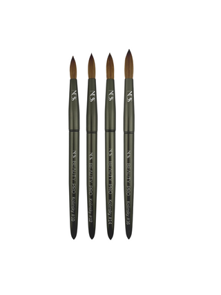 Kolinsky Acrylic Brush #10 - Smoked Black (Crimped)