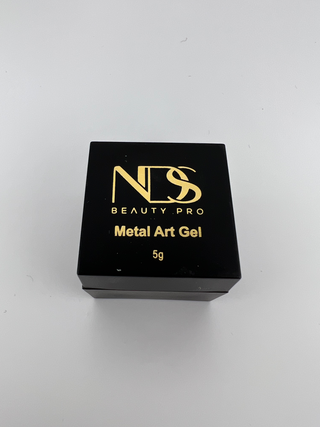 top view of Gold Metal Art Gel in 5g square jar